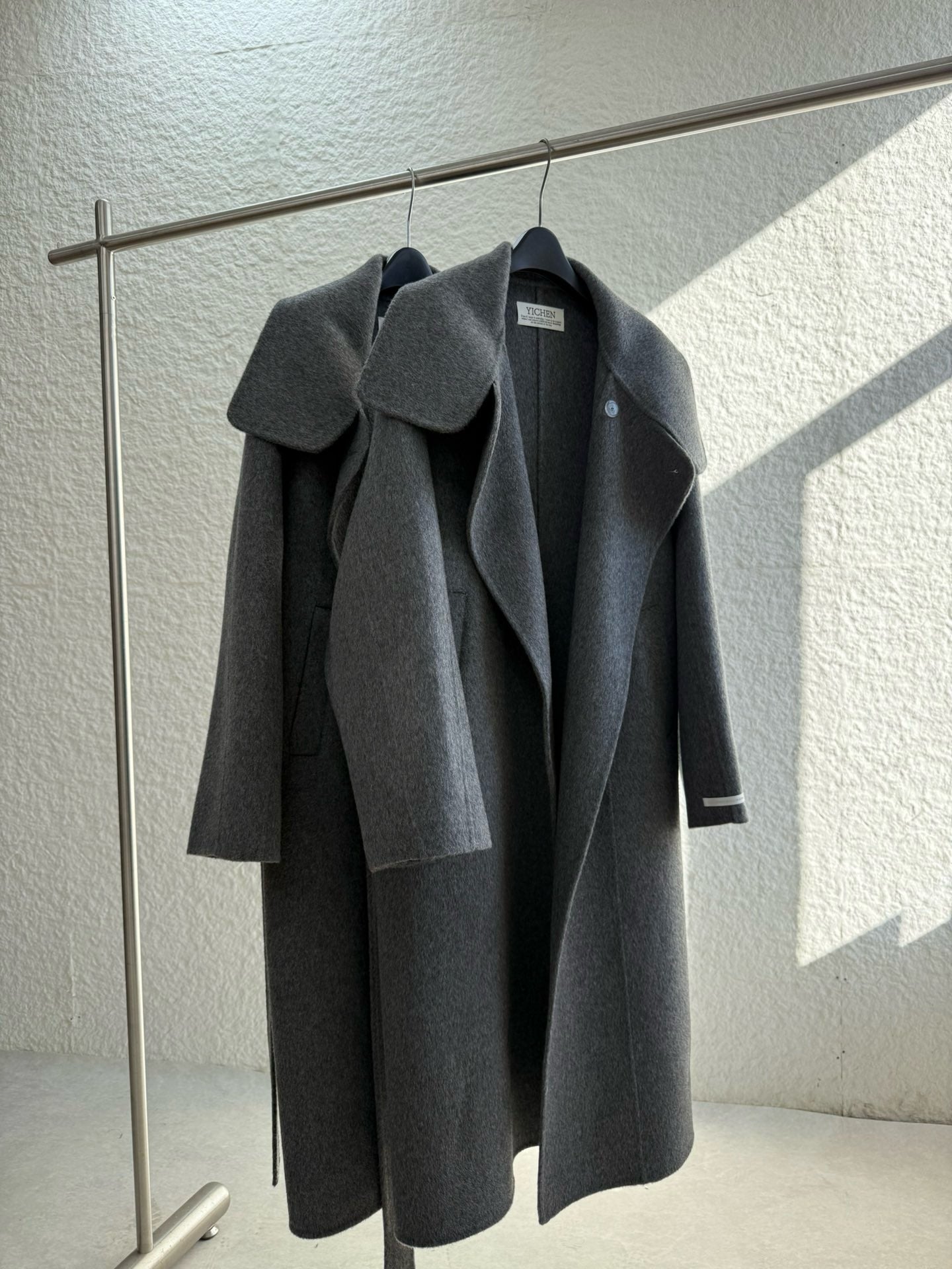 Dark Grey Wool Longline Coat (PRE ORDER)