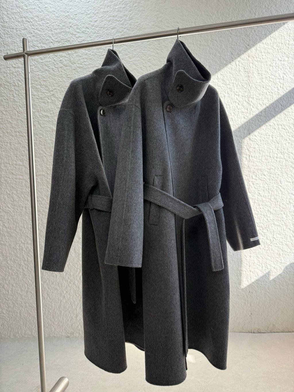 Dark Grey Wool Longline Coat (PRE ORDER)