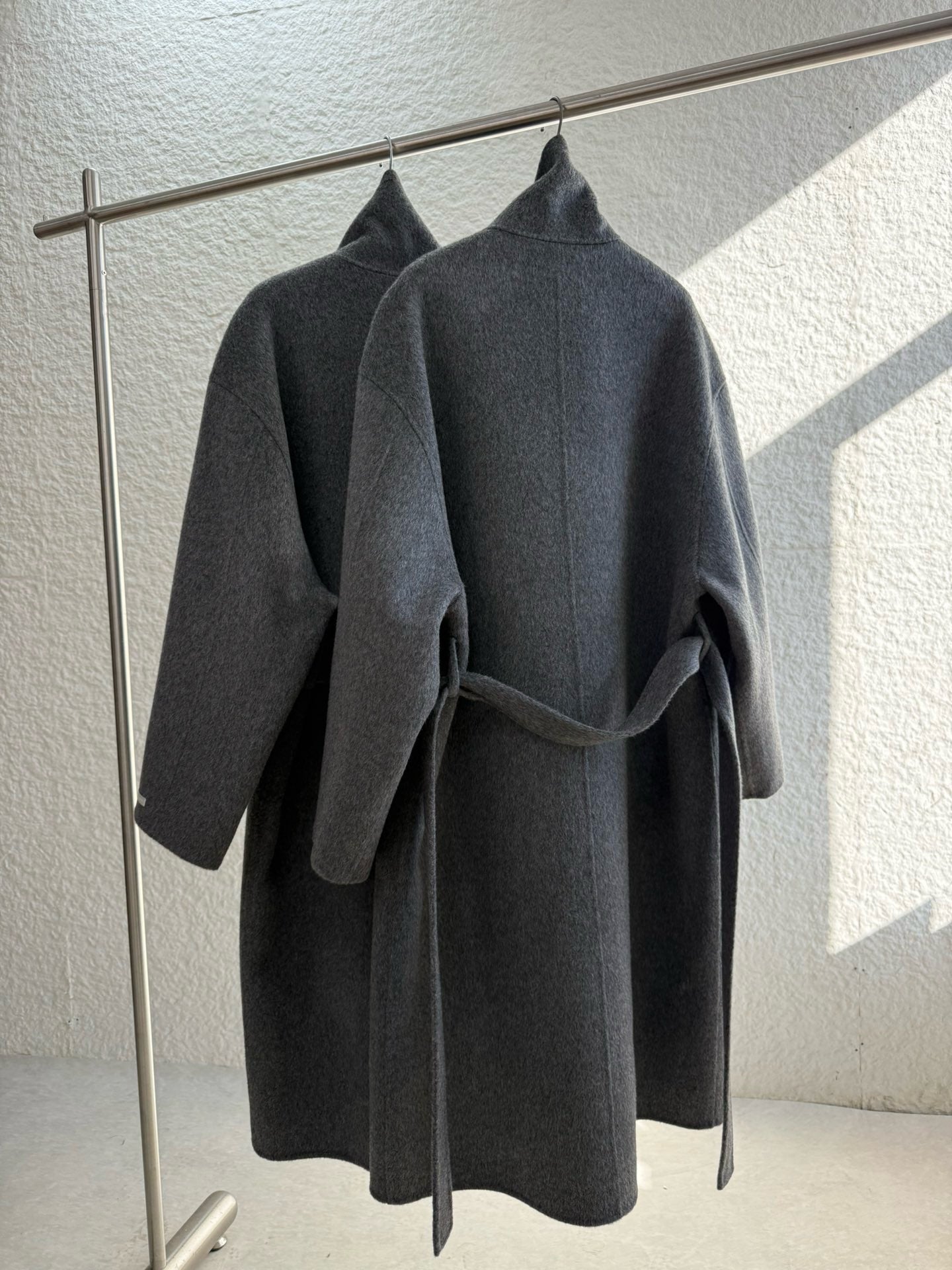 Dark Grey Wool Longline Coat (PRE ORDER)